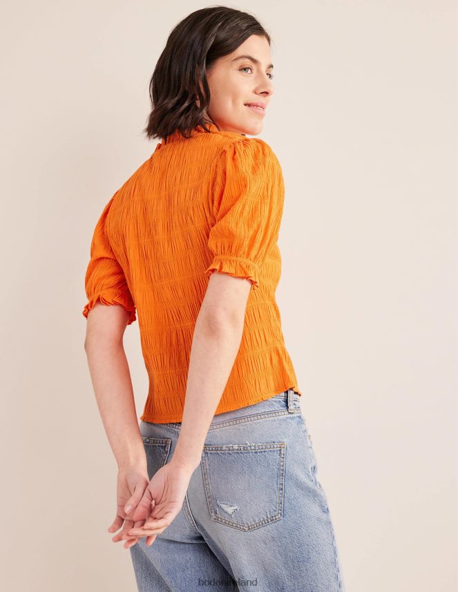 Vermillion Red Clothing Fitted Textured Top Boden Women L466L61836