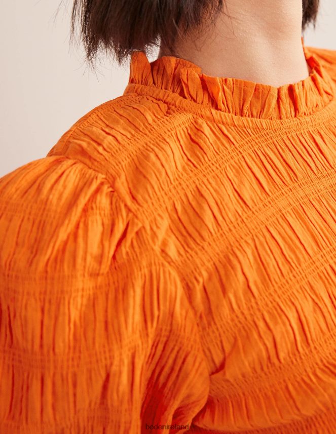 Vermillion Red Clothing Fitted Textured Top Boden Women L466L61836