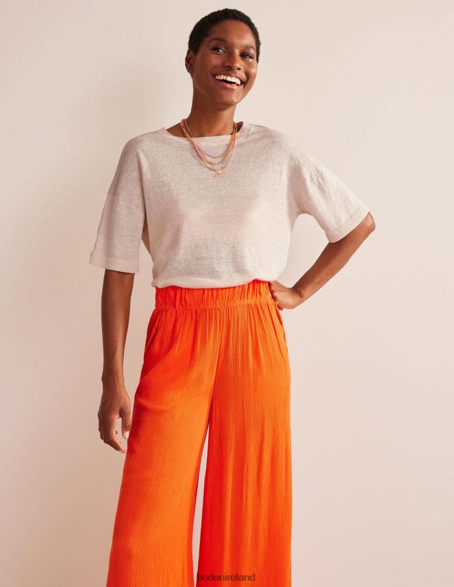 Warm Ivory Clothing Knitted Linen T-Shirt Boden Women L466L61531