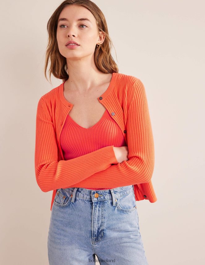 Watermelon Punch Clothing Ribbed Vest Top Boden Women L466L61932