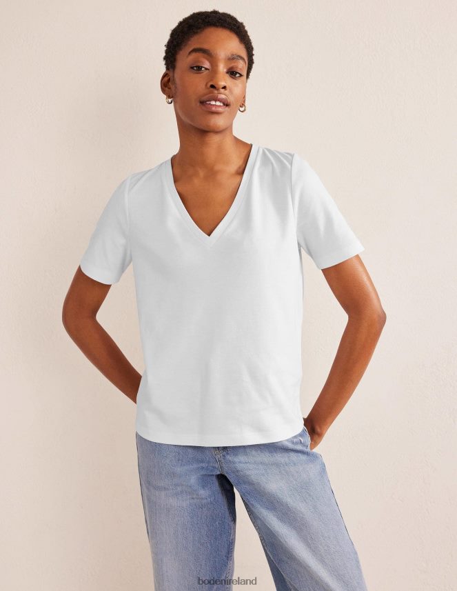 White Clothing Perfect V-Neck T-Shirt Boden Women L466L61080