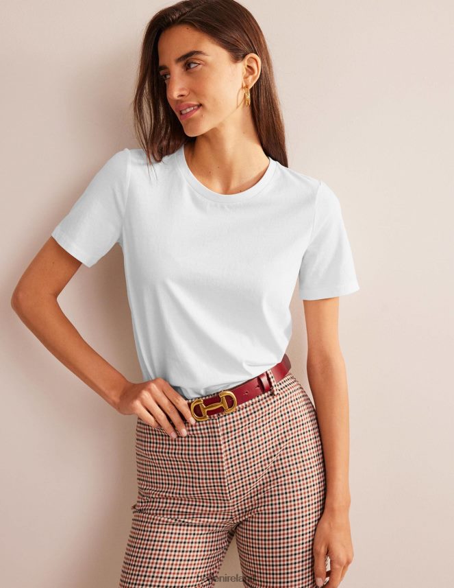 White Clothing Pure Cotton Crew T-shirt Boden Women L466L6190