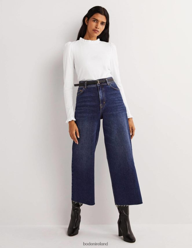 White Clothing Supersoft Frill Detail Top Boden Women L466L6138