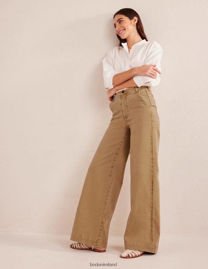 BROWN Clothing Casual Wide Leg Trousers Boden Women L466L61586