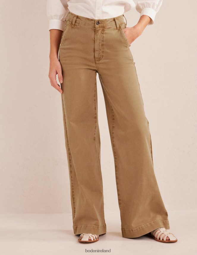 BROWN Clothing Casual Wide Leg Trousers Boden Women L466L61586