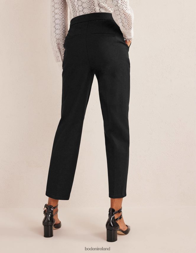 Black Clothing Bi-Stretch Tapered Trousers Boden Women L466L6603
