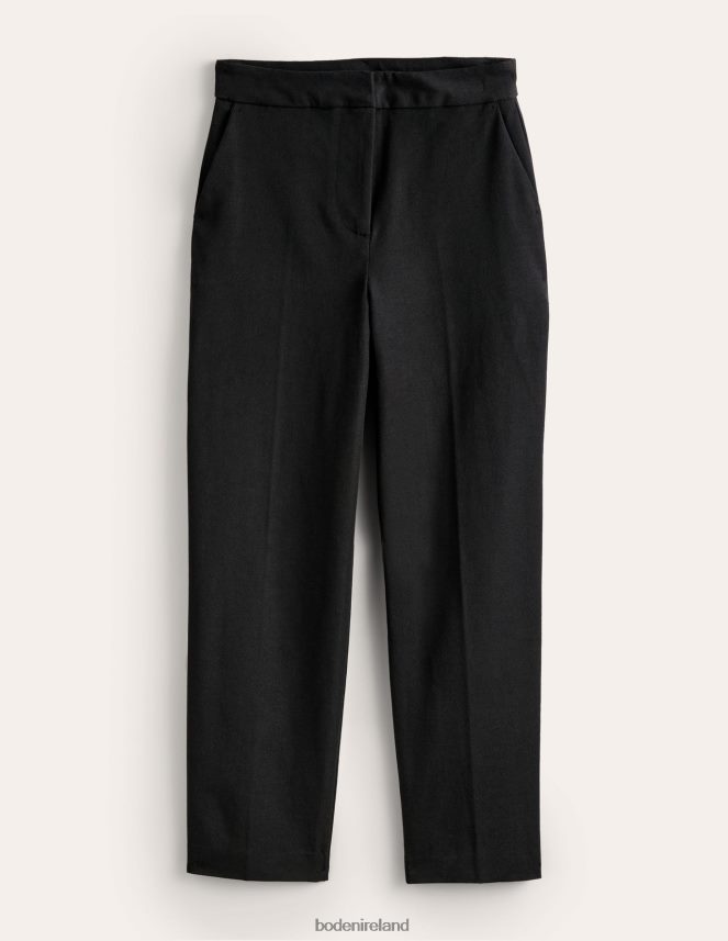 Black Clothing Bi-Stretch Tapered Trousers Boden Women L466L6603