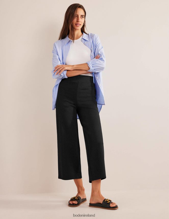 Black Clothing Cropped Jersey Trousers Boden Women L466L61644
