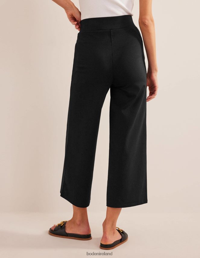 Black Clothing Cropped Jersey Trousers Boden Women L466L61644