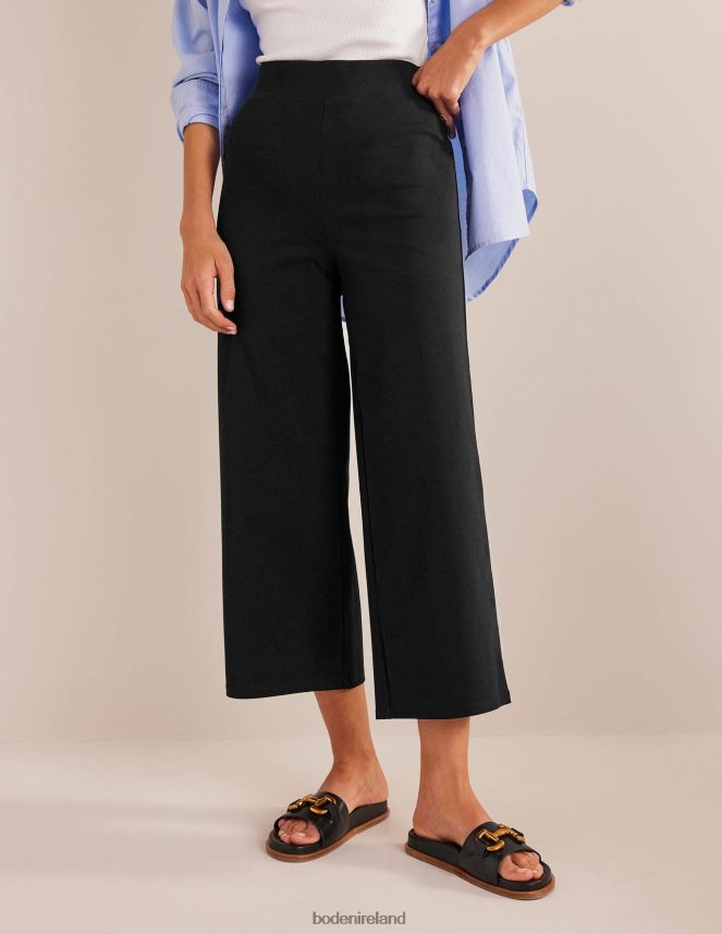 Black Clothing Cropped Jersey Trousers Boden Women L466L61644