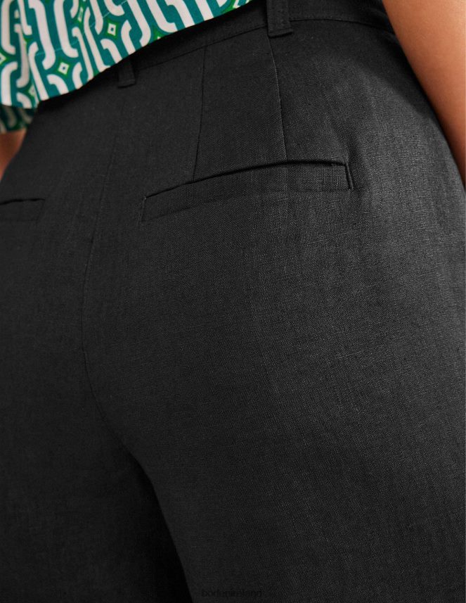 Black Clothing Highbury Linen Trousers Boden Women L466L6602