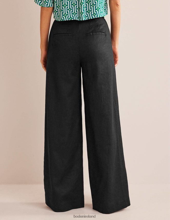 Black Clothing Highbury Linen Trousers Boden Women L466L6602