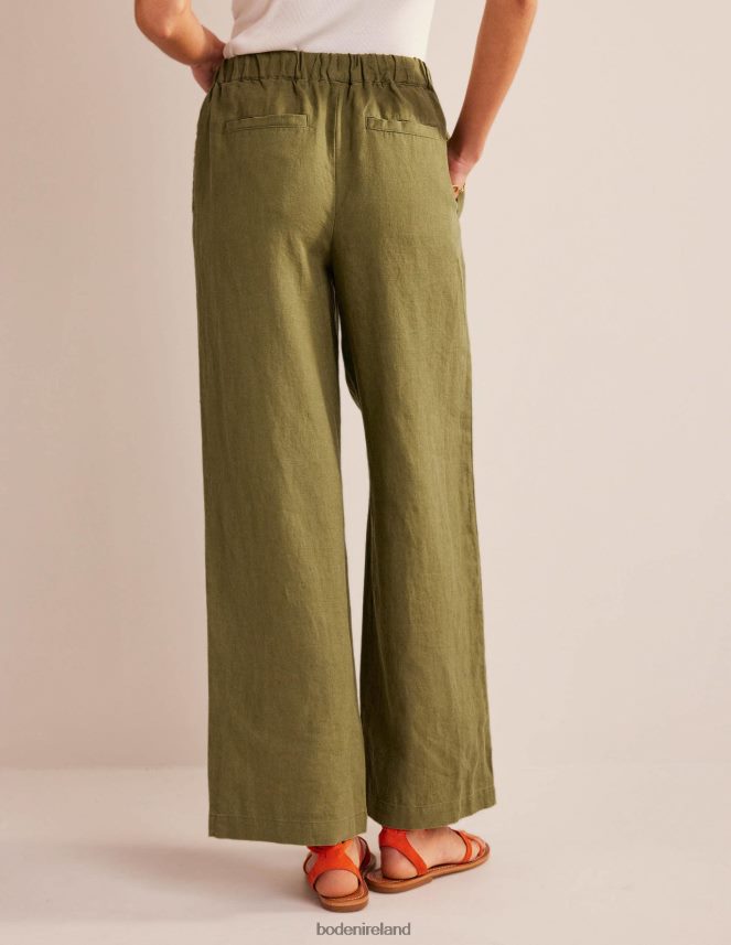 Capulet Olive Clothing Relaxed Pull-on Linen Trousers Boden Women L466L61107