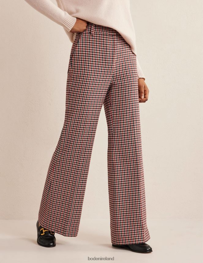 Check Clothing Wide Leg Flared Check Trousers Boden Women L466L61063