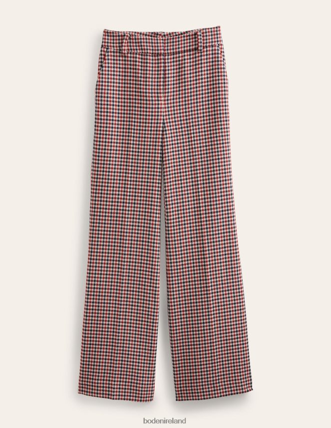 Check Clothing Wide Leg Flared Check Trousers Boden Women L466L61063