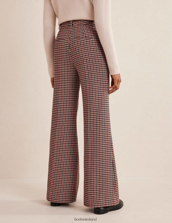 Check Clothing Wide Leg Flared Check Trousers Boden Women L466L61063