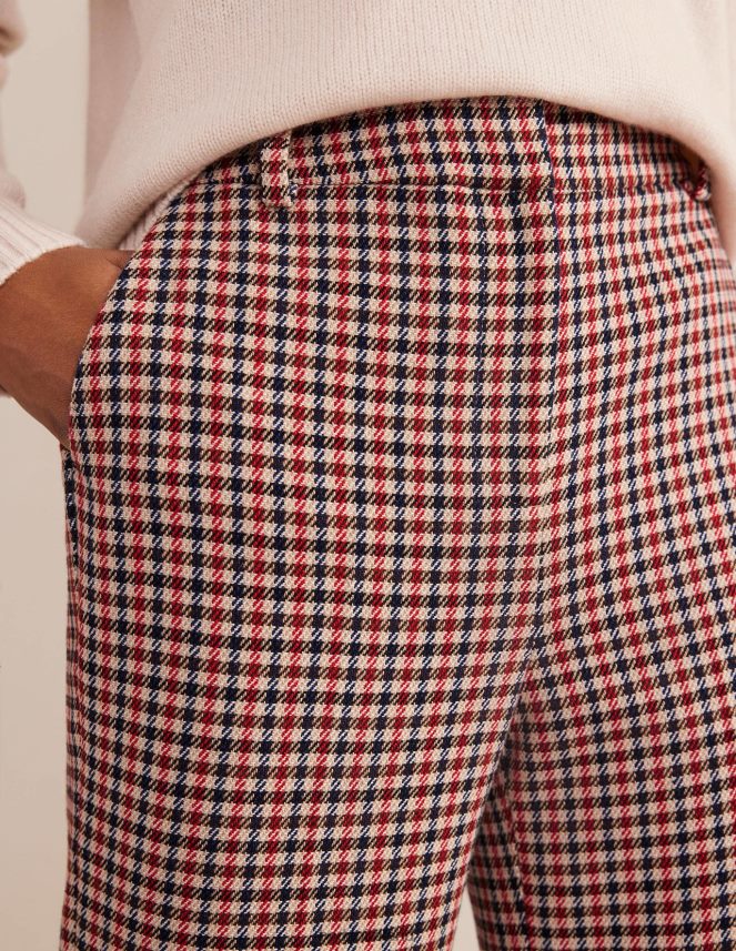 Check Clothing Wide Leg Flared Check Trousers Boden Women L466L61063