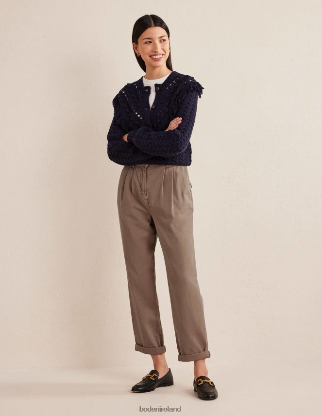 Doe Clothing Washed Cotton Casual Trousers Boden Women L466L62216