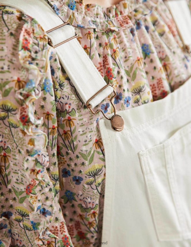 Ecru Clothing Short Relaxed Leg Dungarees Boden Women L466L62431