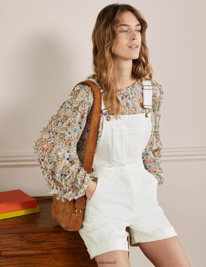 Ecru Clothing Short Relaxed Leg Dungarees Boden Women L466L62431