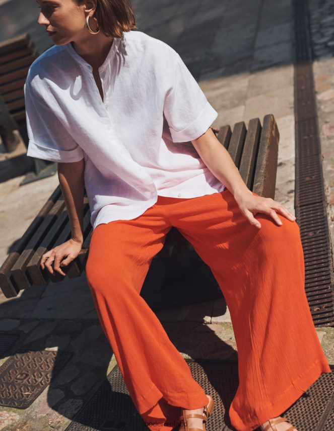 FIREWORK Clothing Crinkle Wide Leg Trousers Boden Women L466L61542