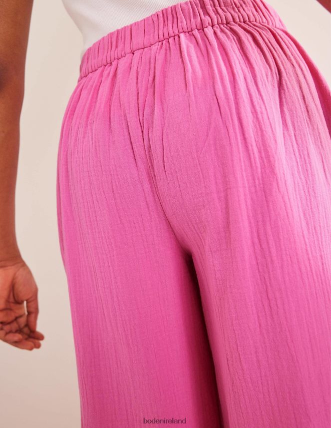 Festival Pink Clothing Pull-on Cheesecloth Trousers Boden Women L466L61421