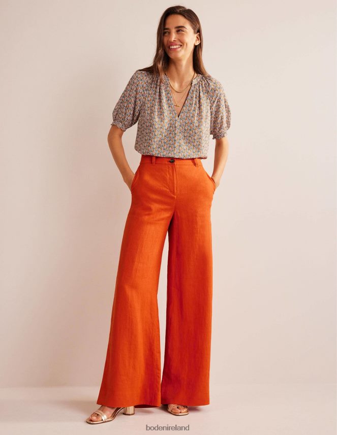 Kumquat Clothing Highbury Linen Trousers Boden Women L466L6333