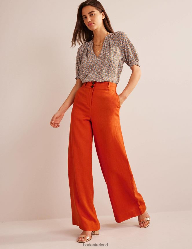 Kumquat Clothing Highbury Linen Trousers Boden Women L466L6333