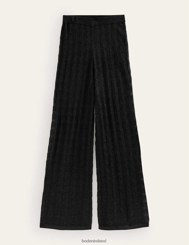 Metallic Black Clothing Knitted Beach Trousers Boden Women L466L6320