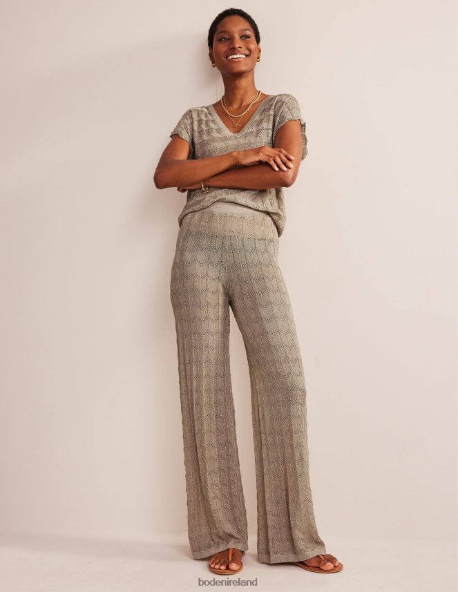 Metallic Stone Clothing Knitted Beach Trousers Boden Women L466L6318