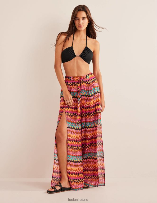 Multi & Ikat Clothing Pull On Side Split Trousers Boden Women L466L62489