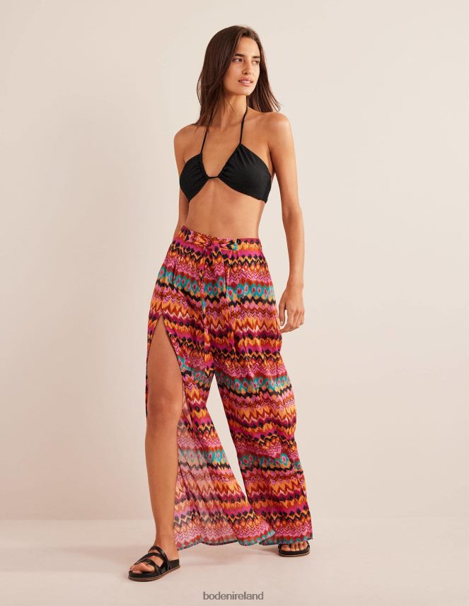 Multi & Ikat Clothing Pull On Side Split Trousers Boden Women L466L62489