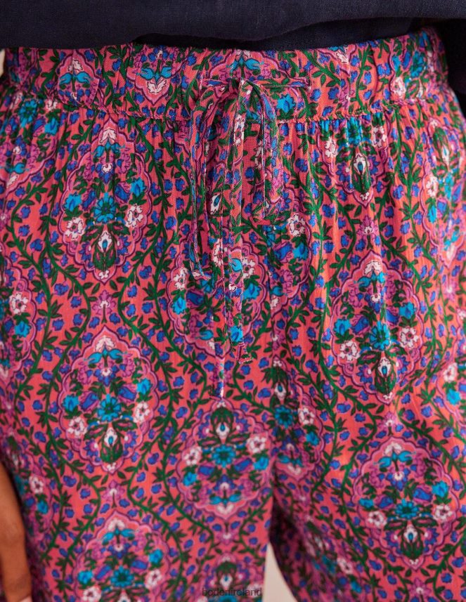 Multi & Vine Terrace Clothing Pull-on Crinkle Trousers Boden Women L466L61460