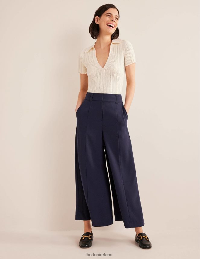 Navy Clothing Fluid Wide Leg Culottes Boden Women L466L6980