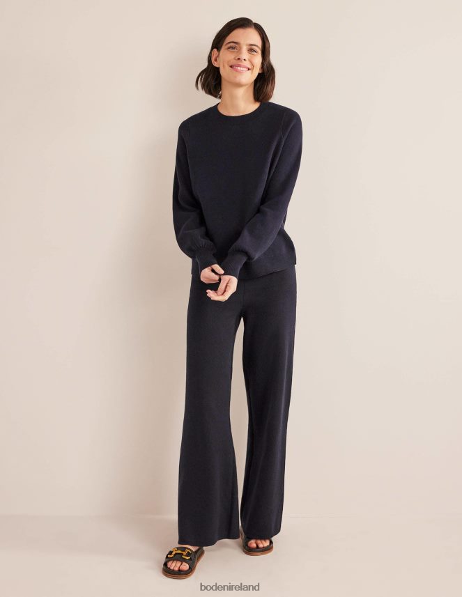 Navy Clothing Jacquard Trousers Boden Women L466L61749