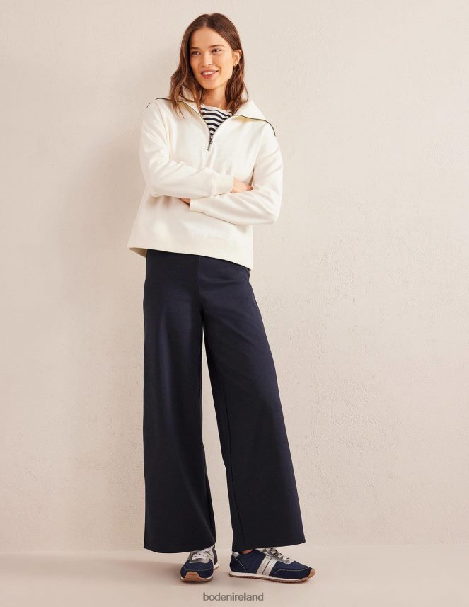 Navy Clothing Wide Leg Jersey Trousers Boden Women L466L62498