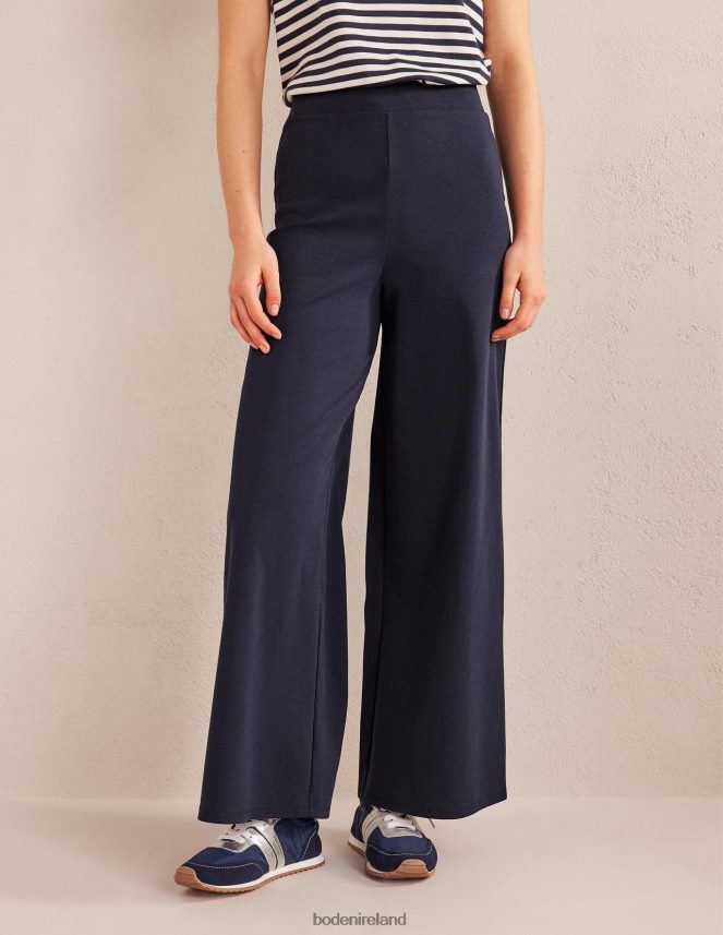Navy Clothing Wide Leg Jersey Trousers Boden Women L466L62498