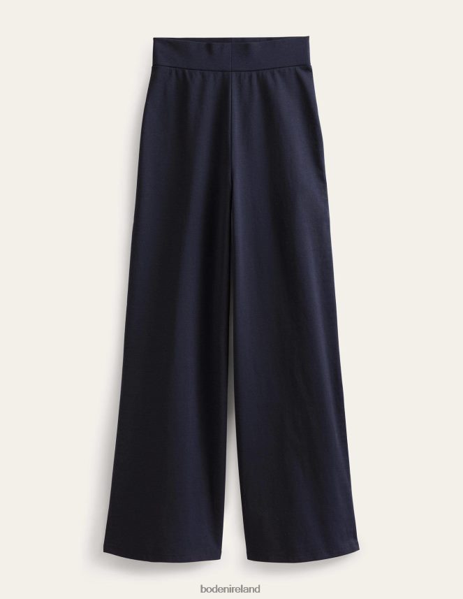 Navy Clothing Wide Leg Jersey Trousers Boden Women L466L62498