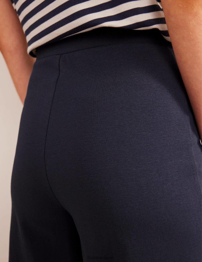 Navy Clothing Wide Leg Jersey Trousers Boden Women L466L62498