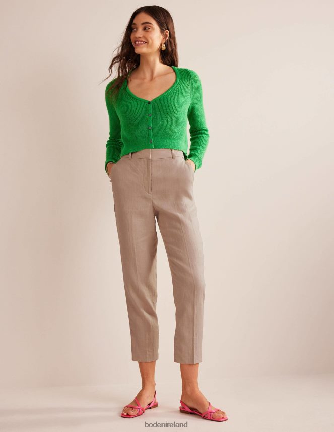 Rope Clothing Tapered Linen Trousers Boden Women L466L61435