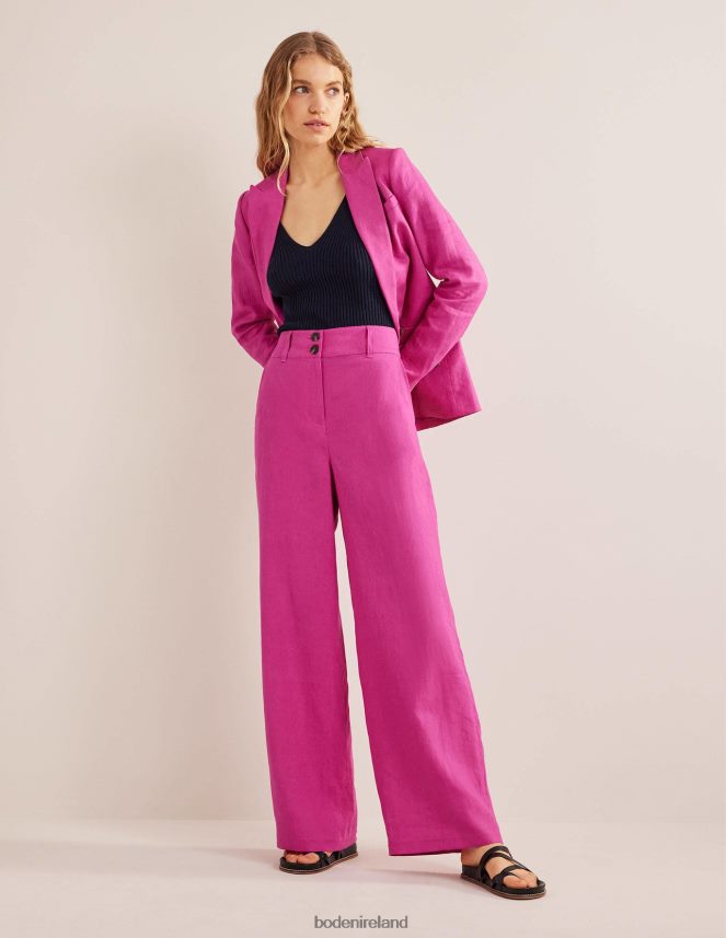 Rose Violet Clothing Highbury Linen Trousers Boden Women L466L62588