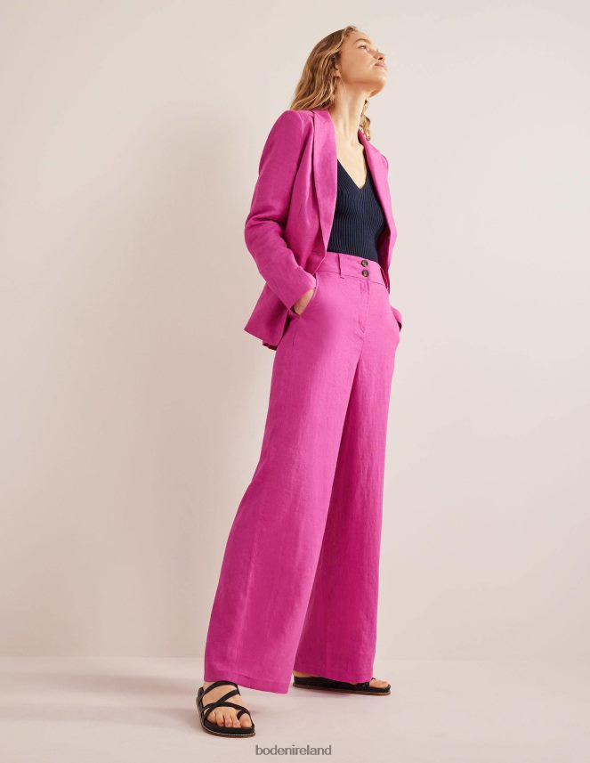 Rose Violet Clothing Highbury Linen Trousers Boden Women L466L62588