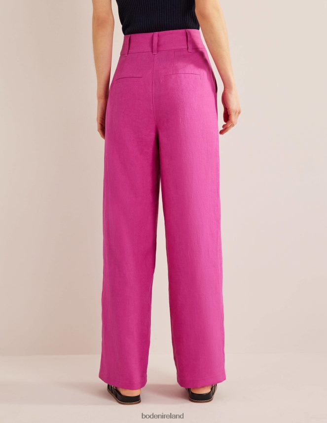 Rose Violet Clothing Highbury Linen Trousers Boden Women L466L62588