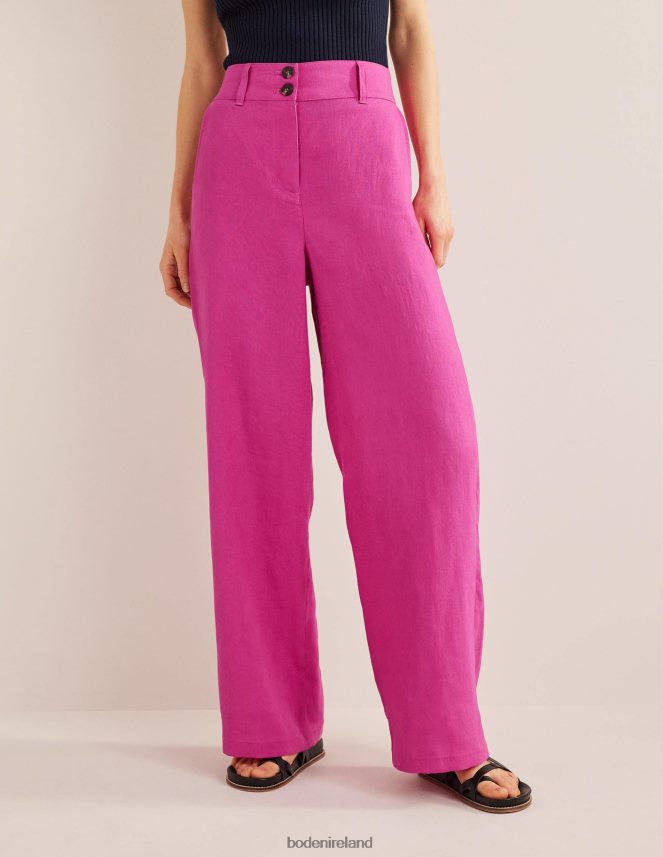 Rose Violet Clothing Highbury Linen Trousers Boden Women L466L62588