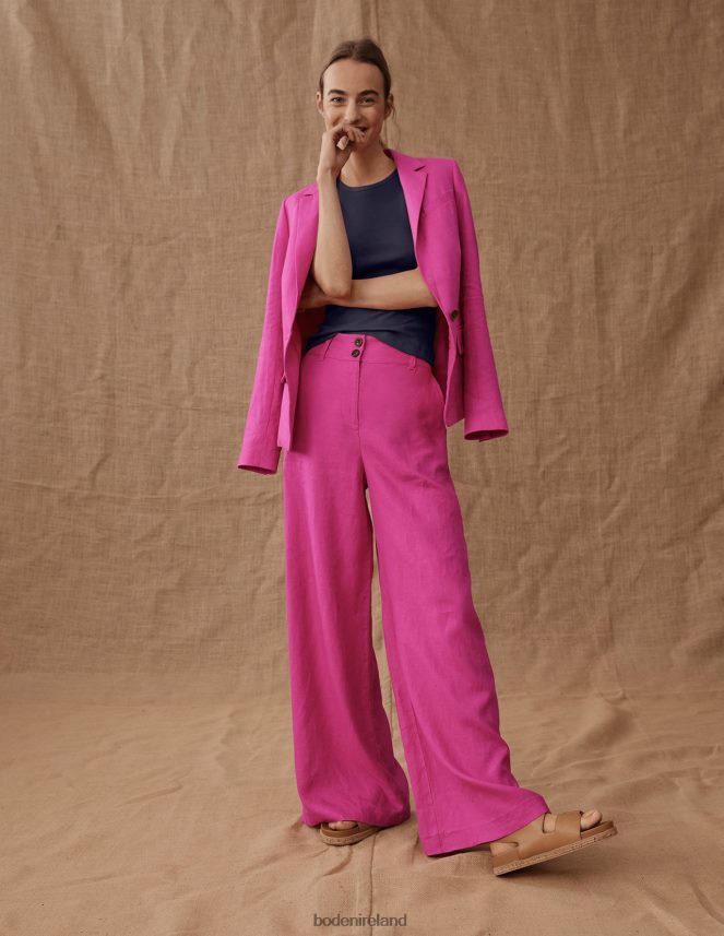 Rose Violet Clothing Highbury Linen Trousers Boden Women L466L62588