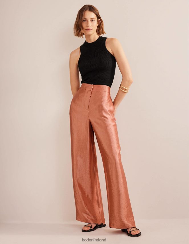 Satin Clothing High Rise Palazzo Trousers Boden Women L466L61022