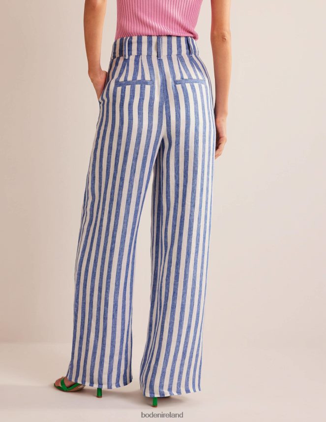 Stripe Clothing Highbury Linen Trousers Boden Women L466L6963