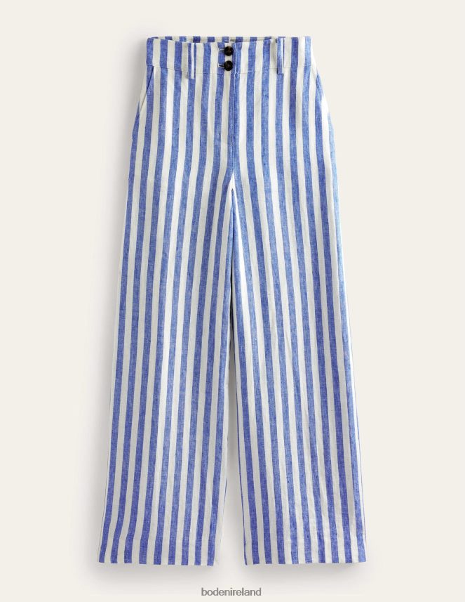 Stripe Clothing Highbury Linen Trousers Boden Women L466L6963