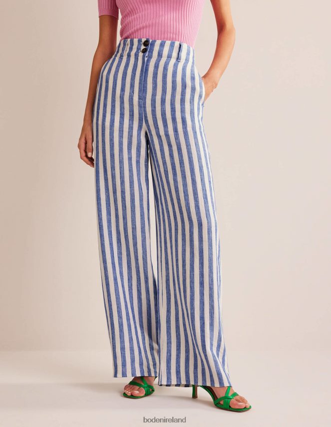 Stripe Clothing Highbury Linen Trousers Boden Women L466L6963