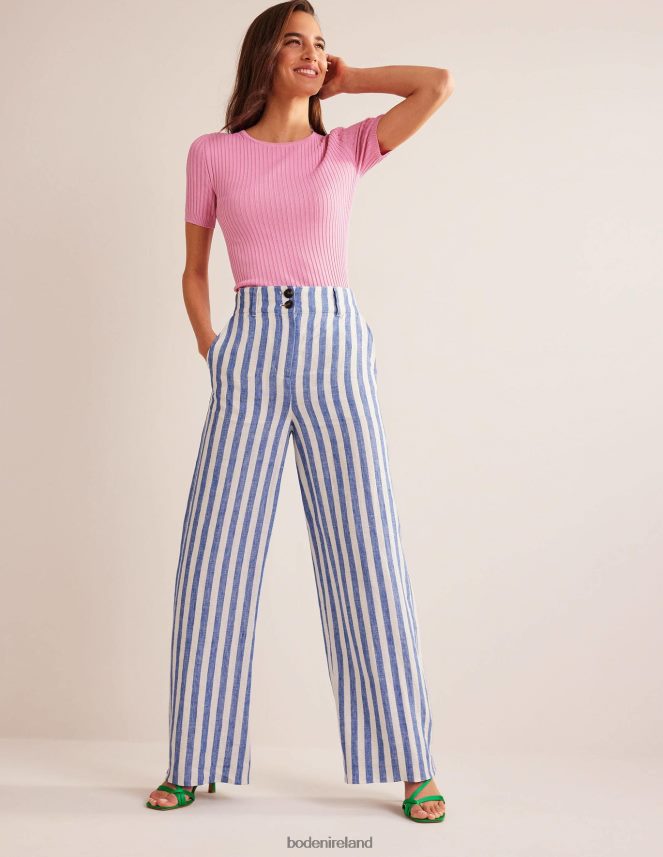 Stripe Clothing Highbury Linen Trousers Boden Women L466L6963
